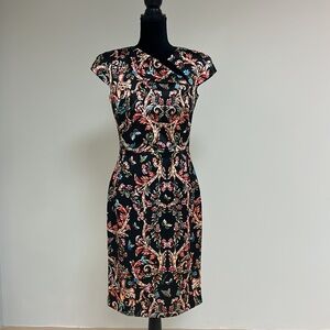 Just Cavalli sheath dress - multi-color with black background, size 44